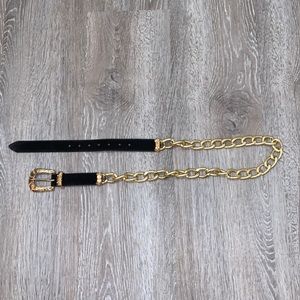 Gold Chain & Black Velvet BELT